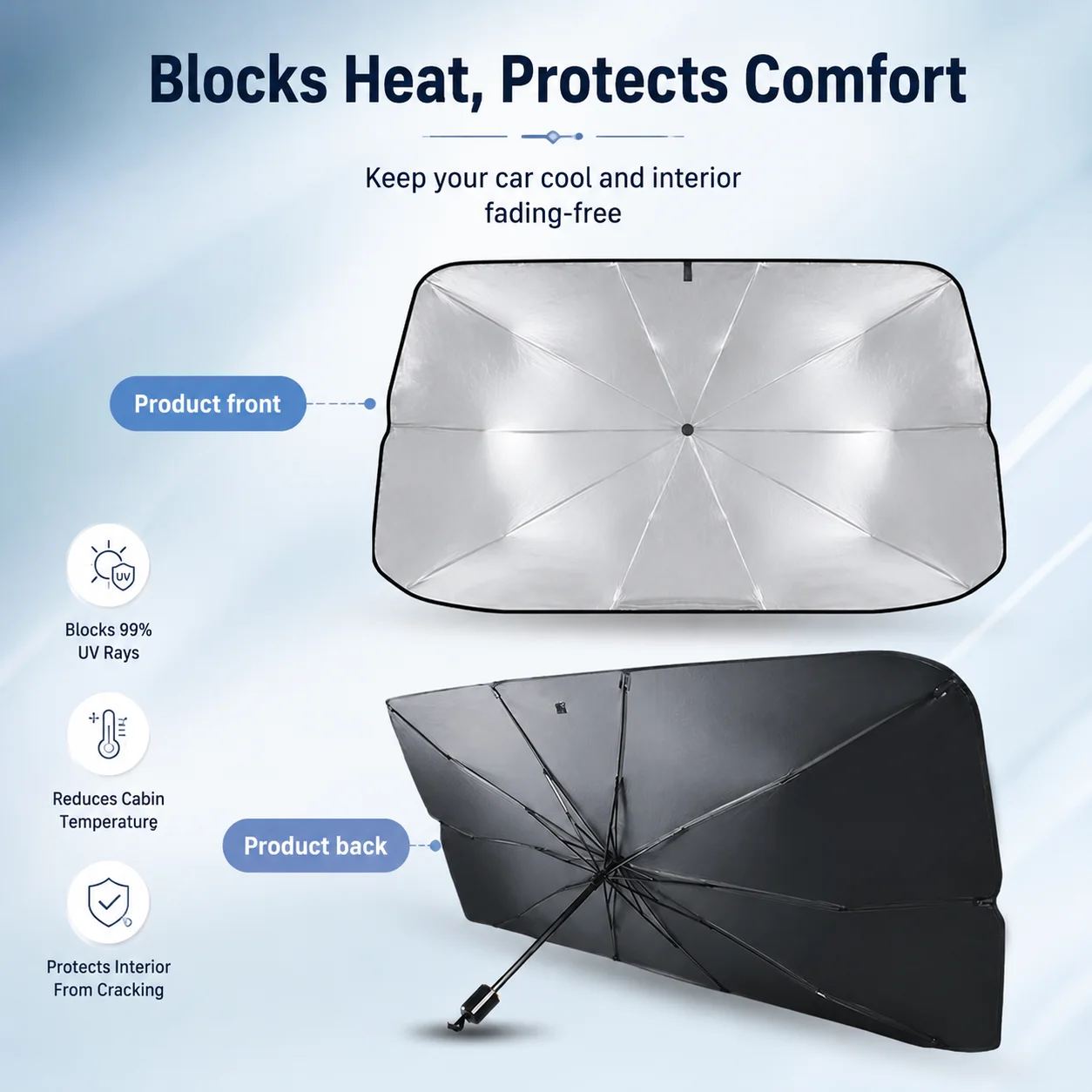قطعة واحدة من مظلة واقية قابلة - مراجعة Windshield Sun Shade وسعره