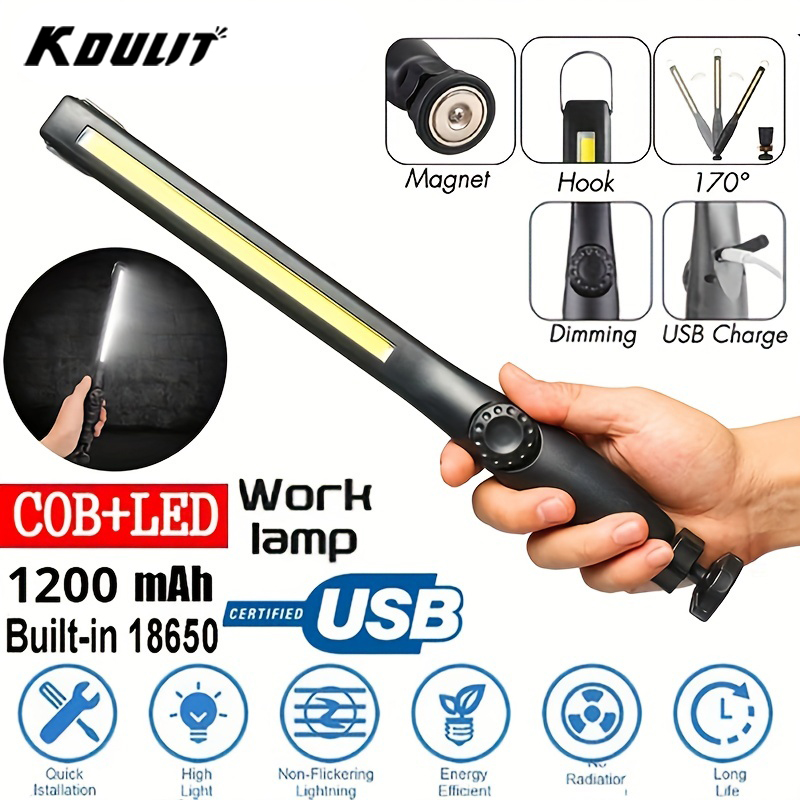 مصباح يدوي COB متعدد الوظائف م - مراجعة Car Led Light وسعره